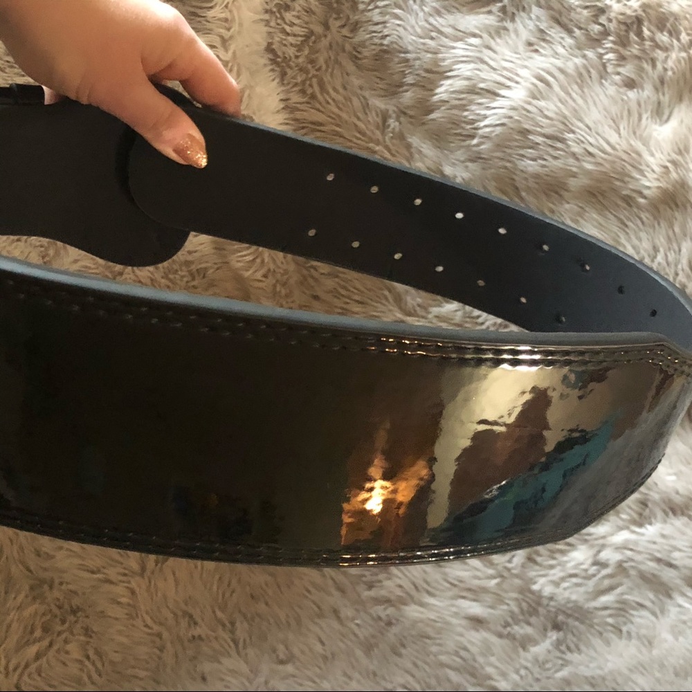 Brand New Patent Black Leather Lifting Belt